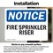 Signmission Fire Sprinkler Riser OSHA Notice Sign, Vinyl Decal, 14in W x 10in L, 2PK OS-2PACK-NS-D-1014-L-12683 - alternate 6